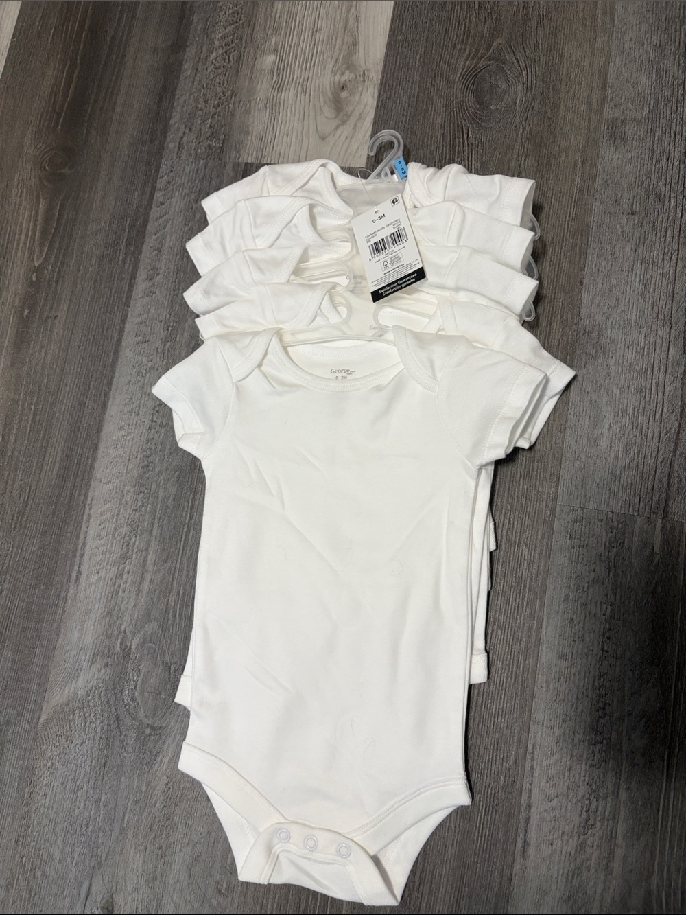 White 5 pack bodysuits